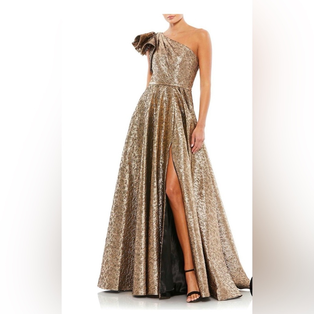 Mac Duggal Gold Evening Gown